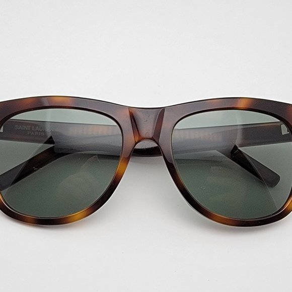 Saint Laurent Paris SL51 Over 002 Tortoise Frame Green Lens Sunglasses Italy - Picture 12 of 14